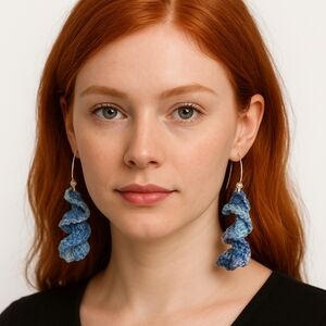 Handmade Crochet Earrings for Girls Boho Ocean Jewelry Dangling Mermaidcore